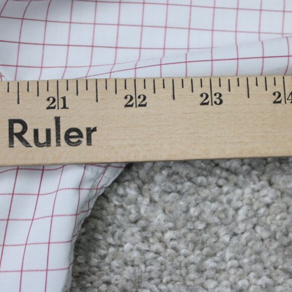 State & Liberty Shirt Men Medium Red/White Athletic Fit 4 Way Stretch L/S Button - Picture 12 of 15